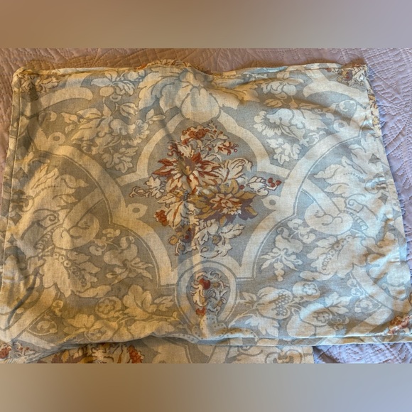 Set Of 2 Pottery Barn Camilla Gray Standard Pillow Shams Linen Cotton - Picture 2 of 8